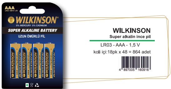 WILKINSON Süper Alkalin İnce Pil