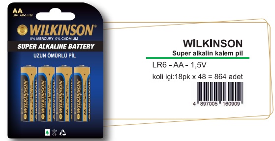 WILKINSON Süper Alkalin Kalem Pil