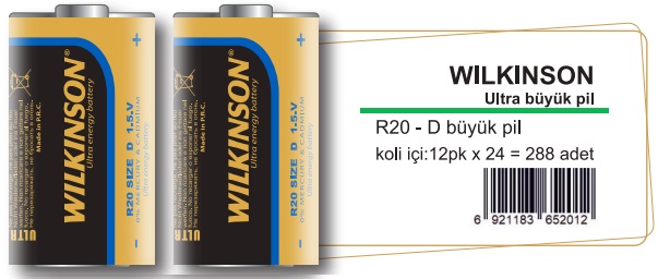 WILKINSON Ultra Büyük Pil - R20 - D